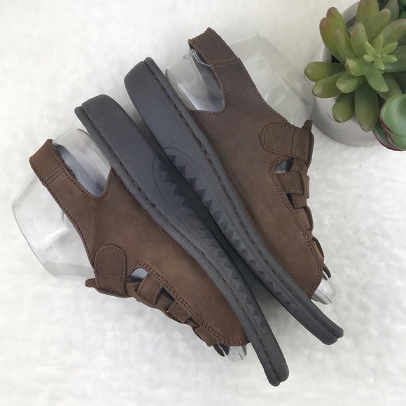 Marsh Landing Brown Leather Sandals 7M - Picture 4 of 8